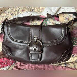 VINTAGE Y2K Soho Brown COACH Leather Shoulder Bag